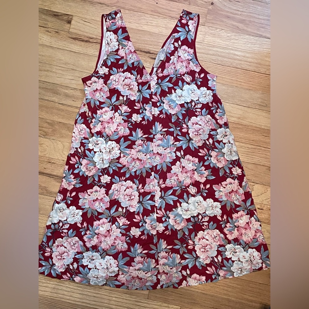 NEW Ann Taylor Loft Red floral summer dress size M medium NWT flowers